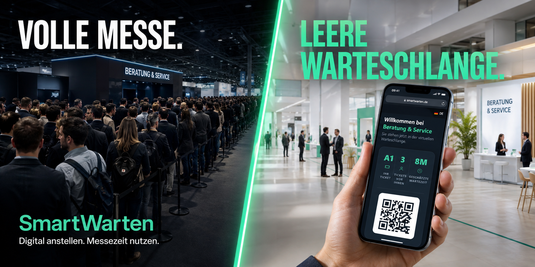 Volle Messe ohne physische Warteschlange dank SmartWarten